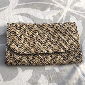 Straw clutch bag